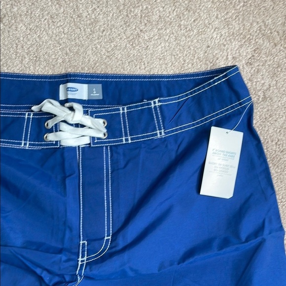 NWT Old Navy Blue Board Shorts with Drawstring - Picture 2 of 4